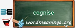 WordMeaning blackboard for cognise